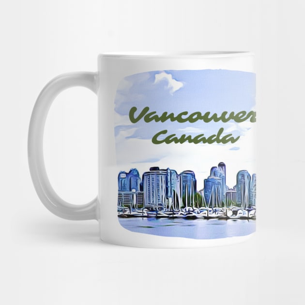 Vancouver Canada Skyline Painting by YegMark